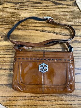 Brighton Brown Patent Crossbody